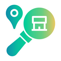 search grocery store Gradient icon