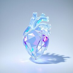 Un corazón cristalino claro y brillante.