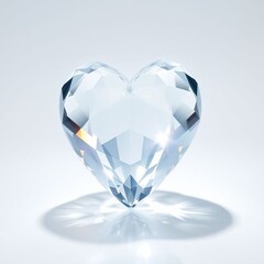 Un corazón cristalino claro y brillante.