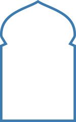 Mosque Window and Dome Line Art Designs