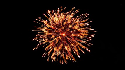 Fototapeta premium Vibrant Fireworks Bursting Against Dark Night Sky in Celebration