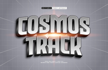 cosmos track editable text effect with a galaxy and space text style