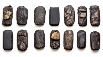 Grungy Textured Black Rectangle Collection Generative AI