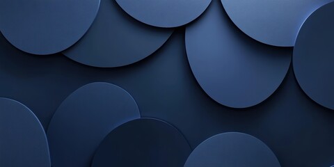 Dark blue background with large flat squares, 3D rendering. Minimalist geometric pattern for web design 
