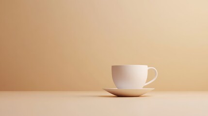 A blank beige wall with natural light casting gentle shadows, creating a minimalist and serene composition.