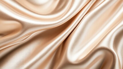 Obraz premium A close-up of a beige leather texture with natural creases, offering a sophisticated and elegant copy space.