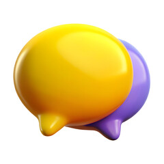 Isolated speech bubble chat, vector conversation icon 