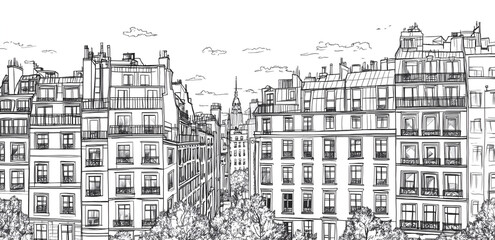 Obraz premium sketch of a city