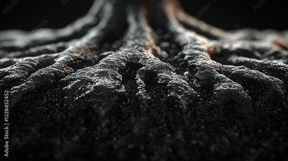 Poster Dark Abstract Roots Network Texture Image