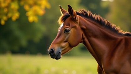 Obraz premium Foal nuzzling its mother's neck, mane flowing, gentle, foal, unicorn