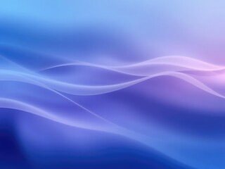 Naklejka premium Delicate wisps of blue and purple hues merge with gentle ripples in a tranquil abstract landscape, soothing, peaceful