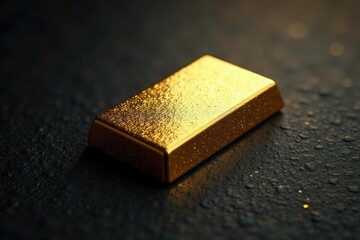 Shimmering metallic gold color on dark surface with depth, premium, high-end, gold