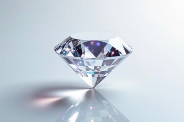 Sparkling diamond isolated on white background, sparkle, gemstone, light