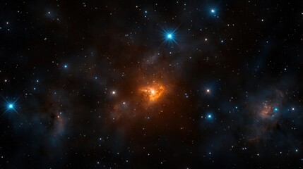 Fototapeta premium Cosmic Nebula with Bright Stars