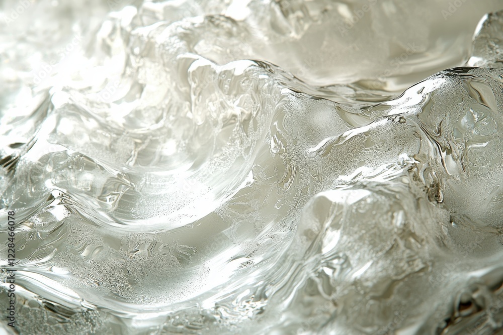 Poster close-up of textured, clear water creating wave-like patterns.