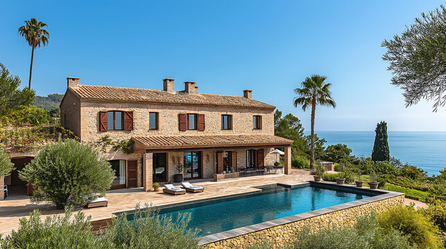 Finca, mediterranean country house with sea views