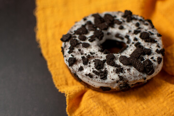 ring doughnut made from cookies and cream 