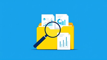 3D Minimal Business file folder documents note paper icon. Sheets of paper with detail. Approved document concept. Minimal Cartoon design isolated on transparent background. 3d rendering illustration.