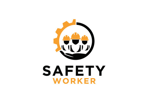 work safety logo design vector. simple work safety design template