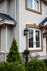 Elegant Home Exterior: Modern Architecture with Classic Design Elements