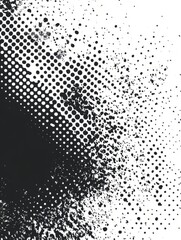 Halftone background with speckled texture in monochrome style vector illustration