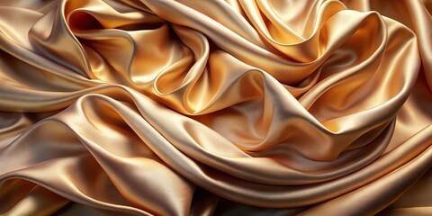 Fototapeta premium Luxurious silky fabric with elegant wavy folds, luxury, abstract, background, cloth, textile, wave, elegant, smooth, fabric