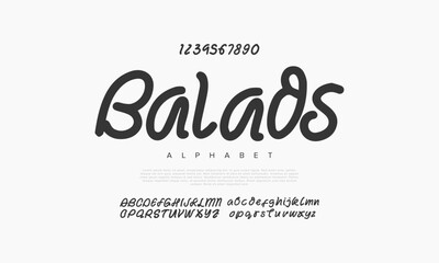 Balads font Calligraphy Logotype Script Brush Font Type Font lettering handwritten