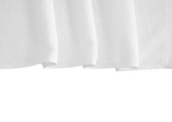 white folded towel copy space background