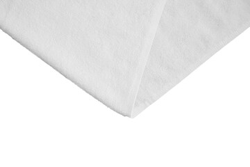 folded white towel copy space background