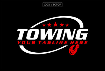 Obraz premium towing car logo template Crane Service. vector logo