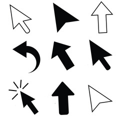 Editable Arrow, Cursor Icon Vector And Graphics Download.