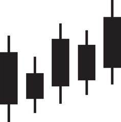 Candlestick chart with Black and White Color