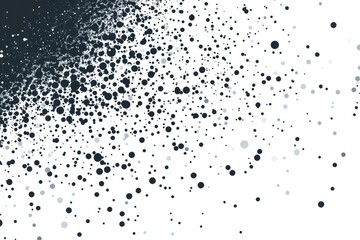 Halftone design with splattered dots monochrome graphic style