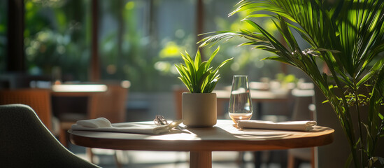 potted flowers on a wooden table