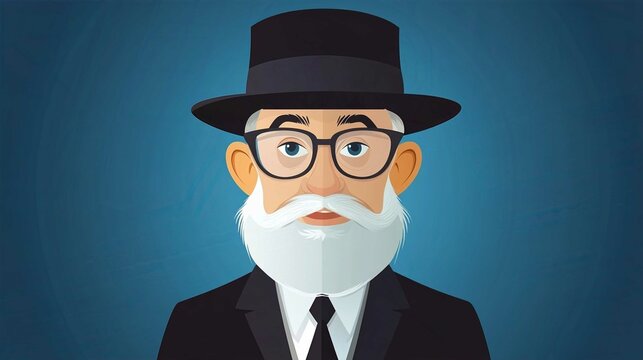 Elegant Businessman in Retro Suit with Hat and Detective Style Illustration