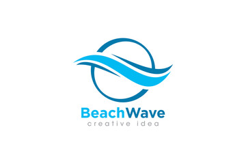 Creative Wave Concept Logo Design Template