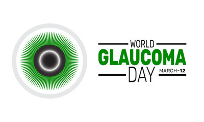 World Glaucoma day is Celebrated in March 12. This holiday-themed design is perfect for backgrounds, banners, greeting cards, posters with text inscription, Classic social media posts. Vector