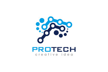 Creative Technology Concept Logo Design Template