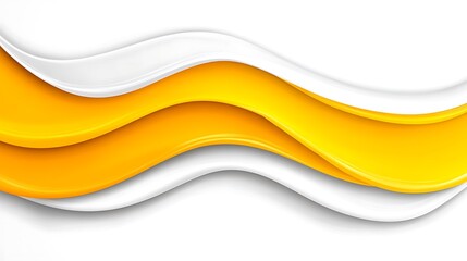 Abstract Orange and White Wave Design