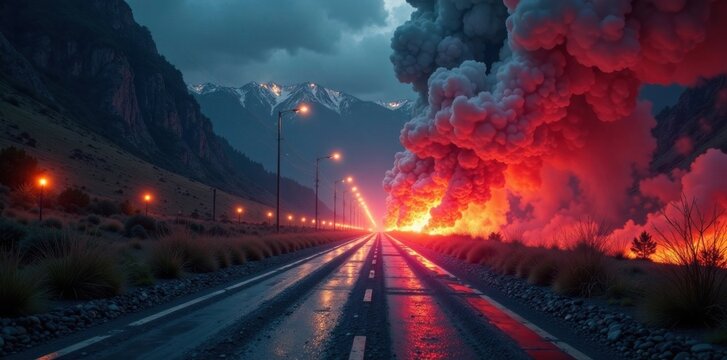 Invecchiamento delle impronte di pneumatici , decay, road, erosion