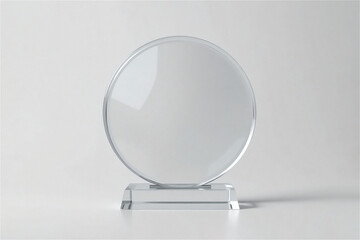 둥근 시상식 트로피 상패 목업