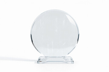 둥근 시상식 트로피 상패 목업