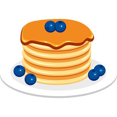 Pancake On the Plate Illustration
