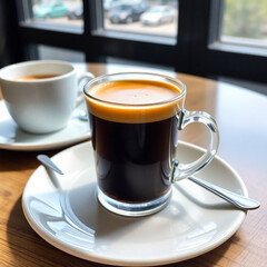 a cup of black coffee