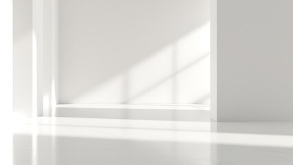 Fototapeta premium White abstract architecture background, 3d rendering.