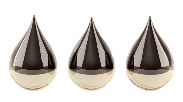 Collection of Water Droplets on Transparent Background Generative AI