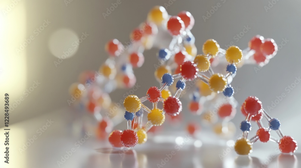 Poster molecular structure: a colorful 3d representation of a complex molecule