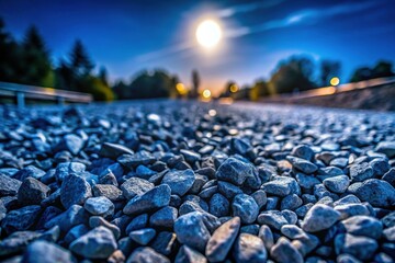 Obraz premium Night Texture: Crushed Grey Stone Ground Background - Stock Photo