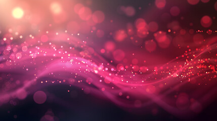Obraz premium A vibrant abstract background with flowing waves and shimmering lights in pink and purple hues.