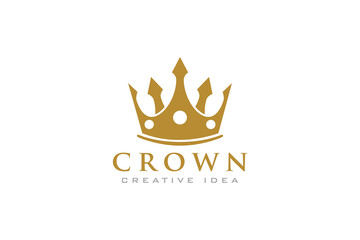 Creative Crown Concept Logo Design Template